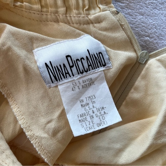 𝅺VINTAGE Nina Piccalino Yellow Sun Dress - Picture 2 of 6